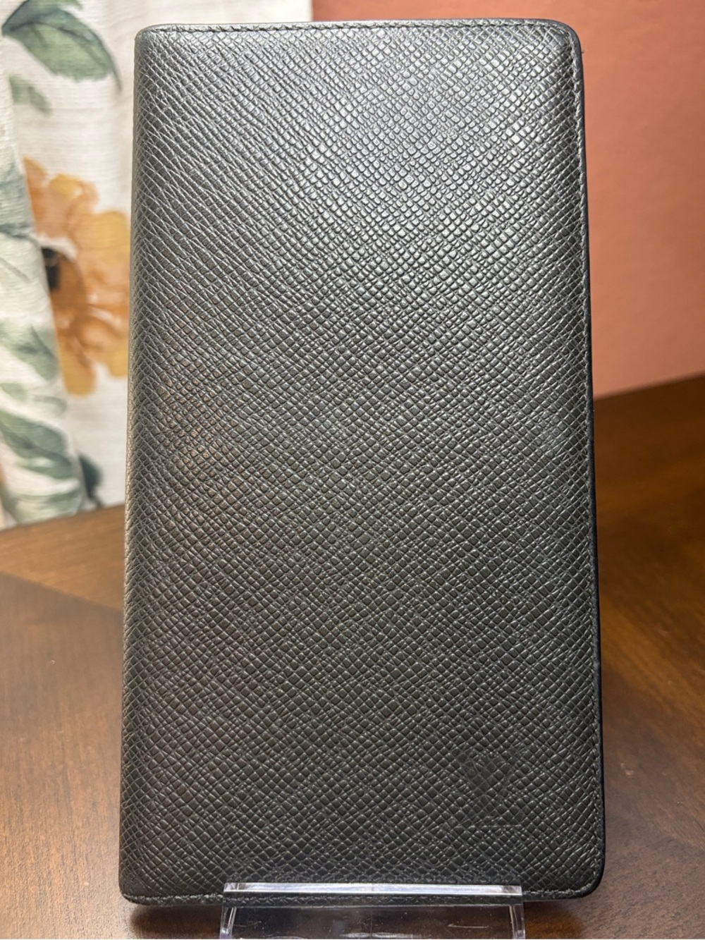 Louis Vuitton Black Textured Long Wallet